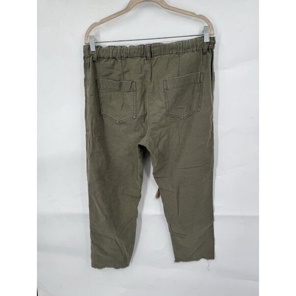 Free People Utility Drawstring Cargo Pants - Olive Small - Picture 3 of 9